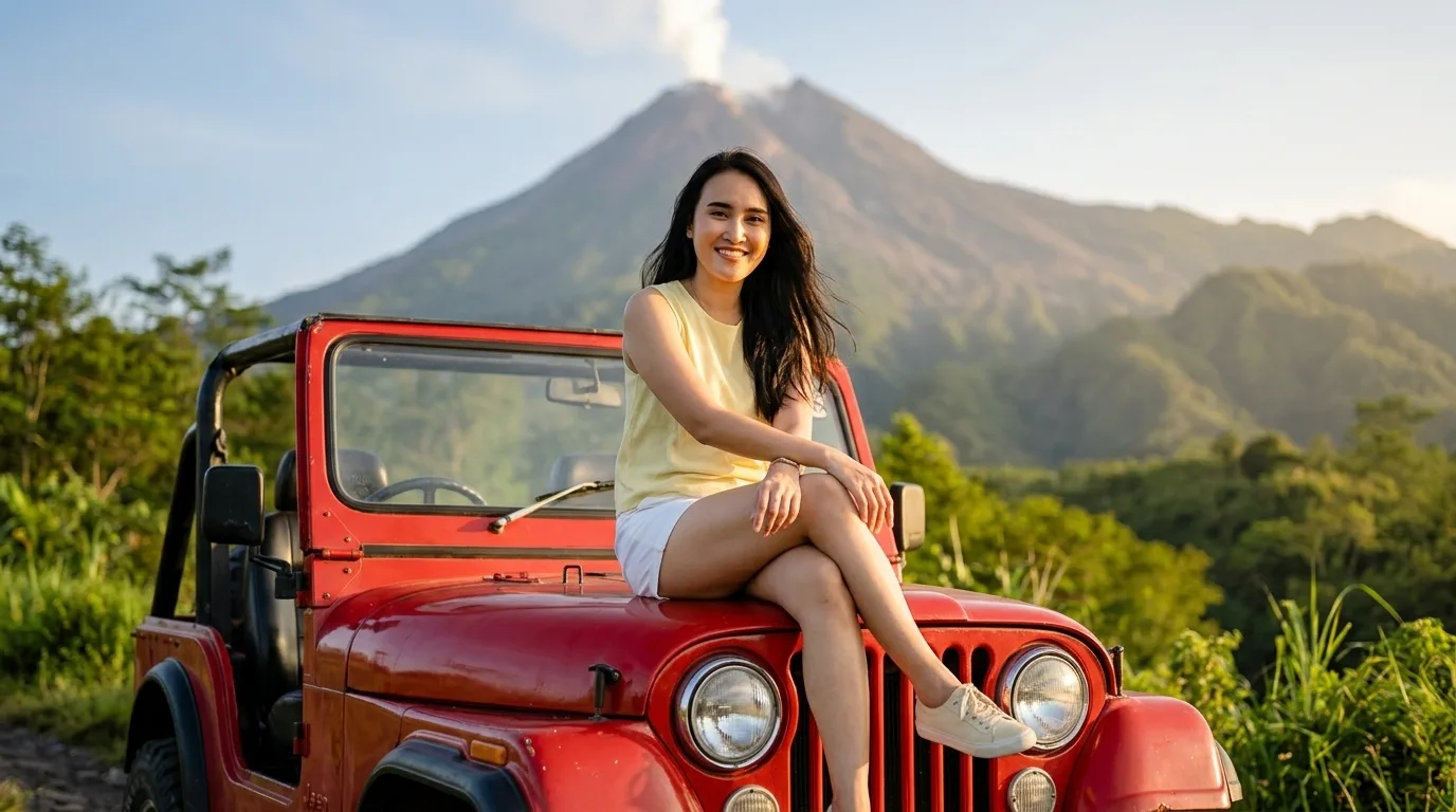 ทัวร์รถจี๊ป 4x4 ลาวาภูเขาไฟเมอราปี - DMB Indonesia